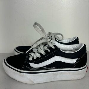 Vans off the wall Leather Canvas Suede Sneakers  Kids Size 1